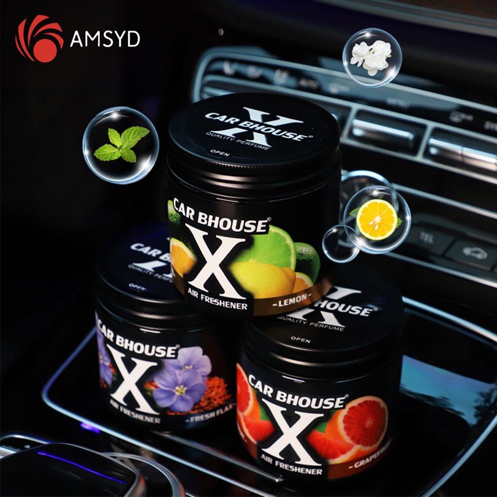 Gel Air Freshener - Auto-Lufterfrischer, solides Kölnischwasser, Lavendel, Zitrone, Autozubehör,