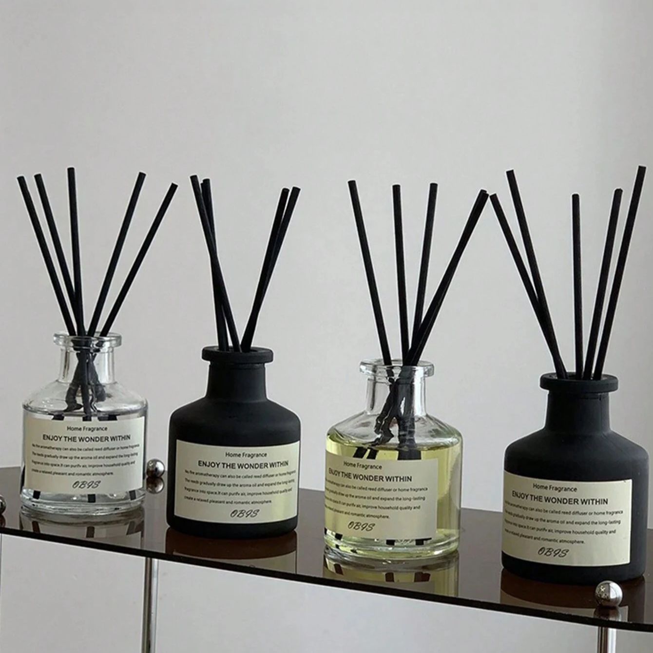 Home Fragrance Diffuser Sticks - 50ml Flammenloser Raumduft Freesia-Jasmin Duftöl mit