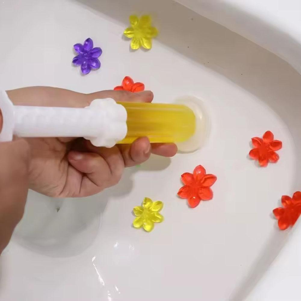 Gel Air Freshener - Toilettenreiniger-Gel, Toilettengel-Stempel mit frischen Blumen, stoppt