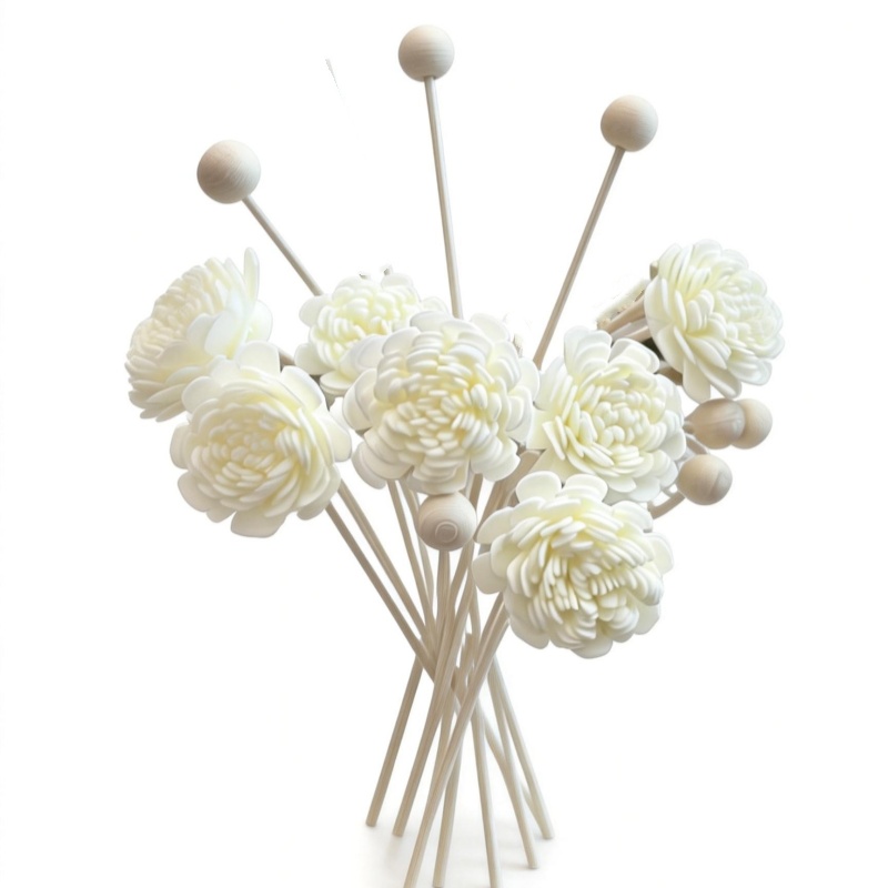 Home Fragrance Diffuser Sticks - 10 Stück Künstliche Blumen-Rattan-Duftstäbchen Aroma-Diffusor Nachfüllstäbchen