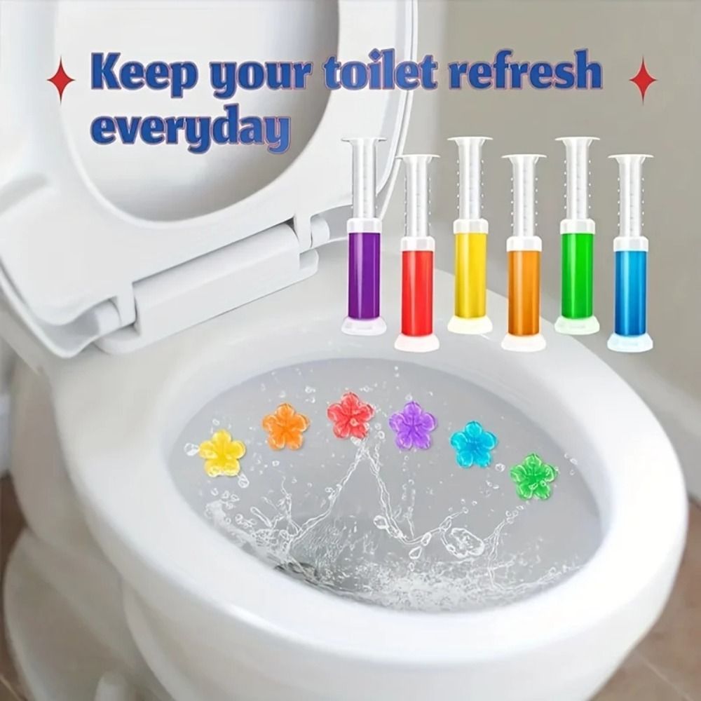 Gel Air Freshener - 2024 Aroma-Blumen Toilettenreiniger Gel Nadel-Reinigungsmittel Toilettenreiniger