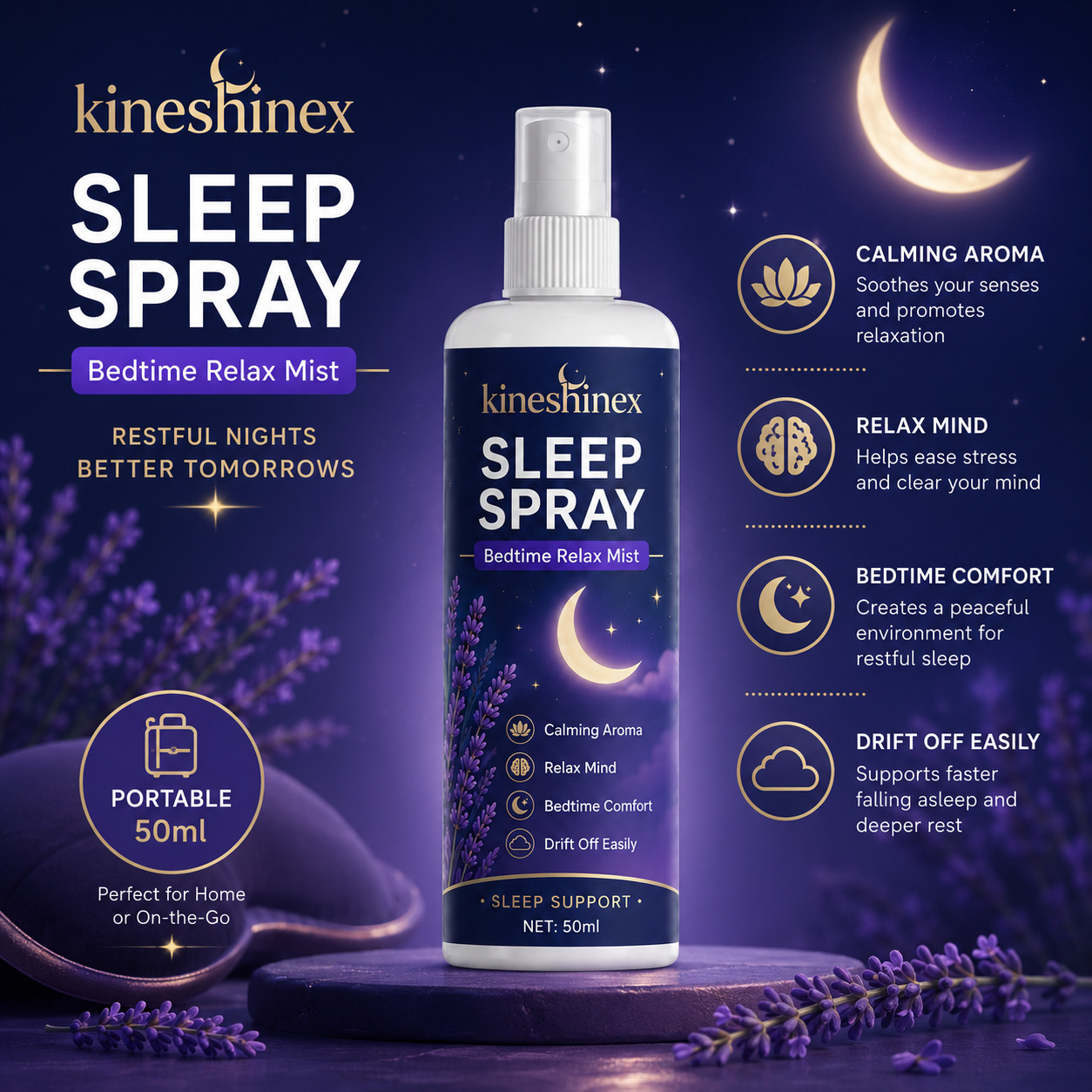 Lavender Pillow Spray - Schlafspray – Entspannungsspray für vor dem